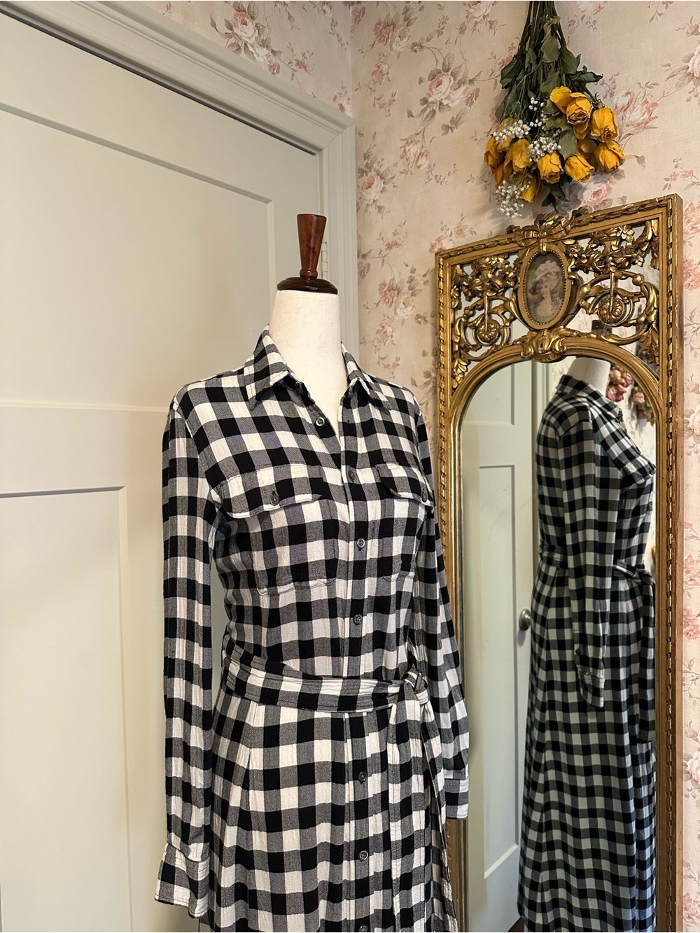 Polo Ralph Lauren Buffalo Long Sleeve Maxi Dress Size 2 - Picture 5 of 16